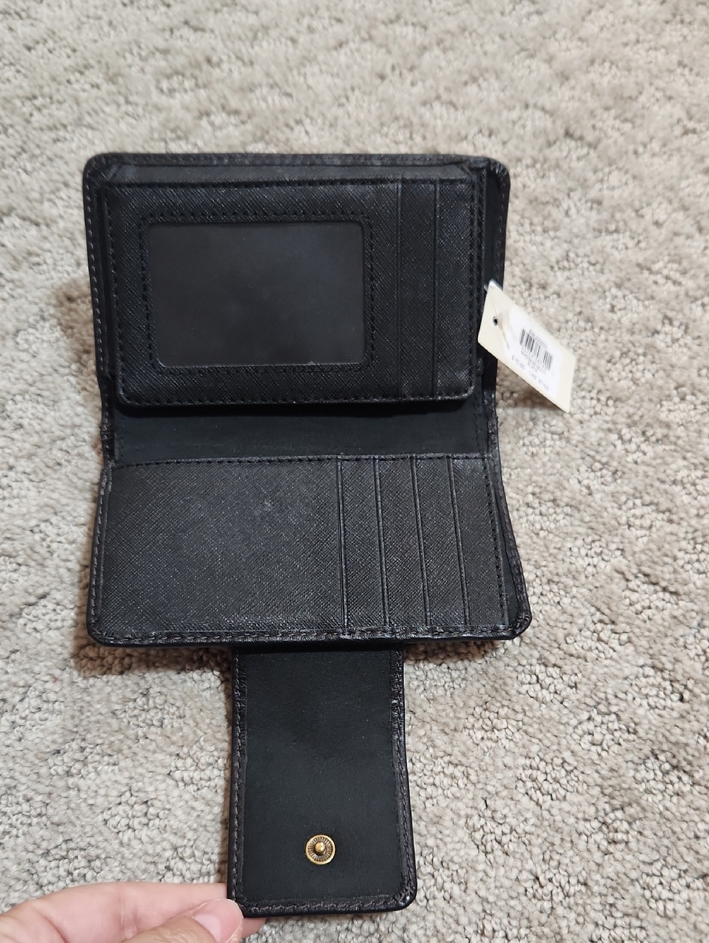 Fossil Madison Multi Black Cowhide Leather Fold Wallet New With Tag - Picture 2 of 16